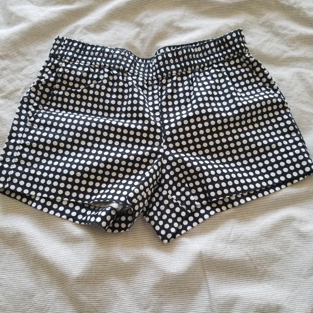 J. Crew elastic band polka dot shorts